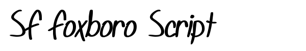 SF Foxboro Script font preview